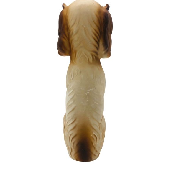 Vintage 50s 60s Wales Ceramic Spaniel Dog Big Eyes MCM Made in Japan 9 Inches - Picture 4 of 12